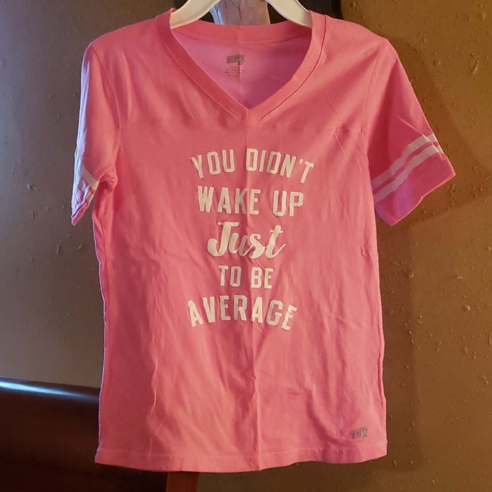 Girls V neck tee. Baseball style size 12-14